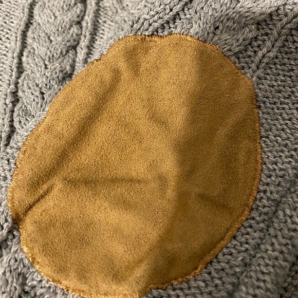 Monteau Cable Sweater with elbow patches. size Small, EUC - Picture 5 of 9